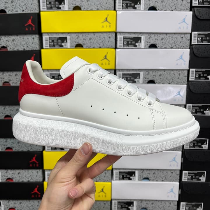 Alexander McQueen Oversized Low-Top Sneakers in All Black With White Sole