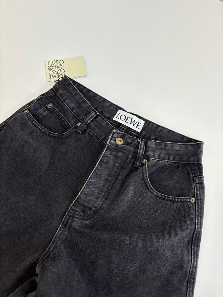 Loewe Anagram Denim Embroidered Trousers – 24FW in Washed Black