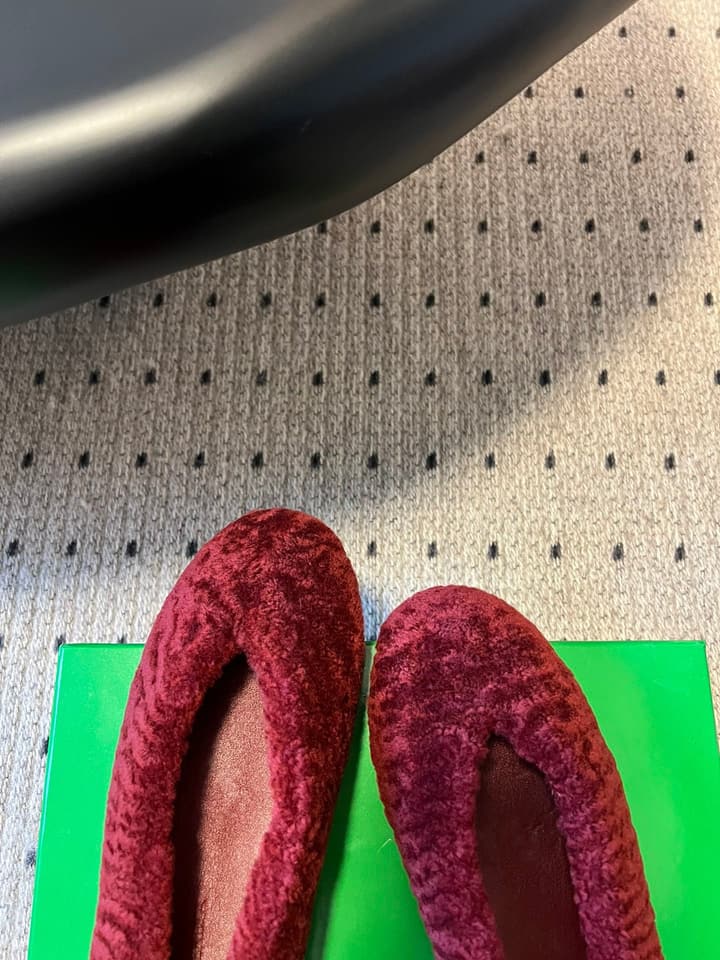 Bottega Veneta Furry Ballet Flats – 25SS in Black