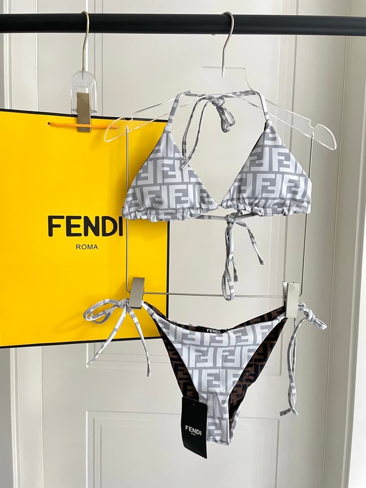 Fendi Reversible One-Piece Swimsuit in Blue Monogram