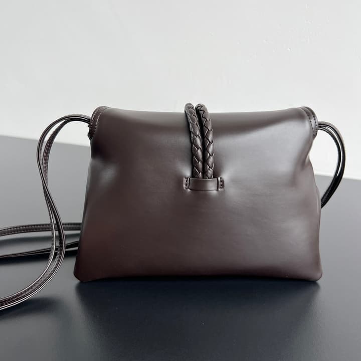 Bottega Veneta Baby Liberta Calfskin Shoulder Bag in Classic Black