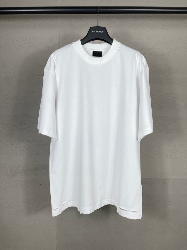 Balenciaga Paris Art Print Distressed T-Shirt – 25SS in Black