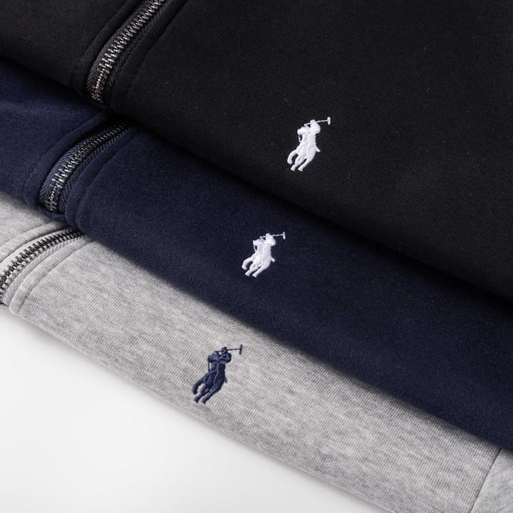 Ralph Lauren Classic Embroidered Half-Zip Sweatshirt in Black