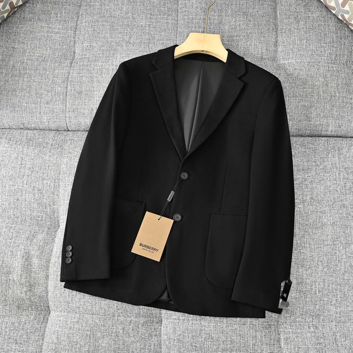 Burberry Slim Fit Casual Blazer – 25S Collection in Classic Black