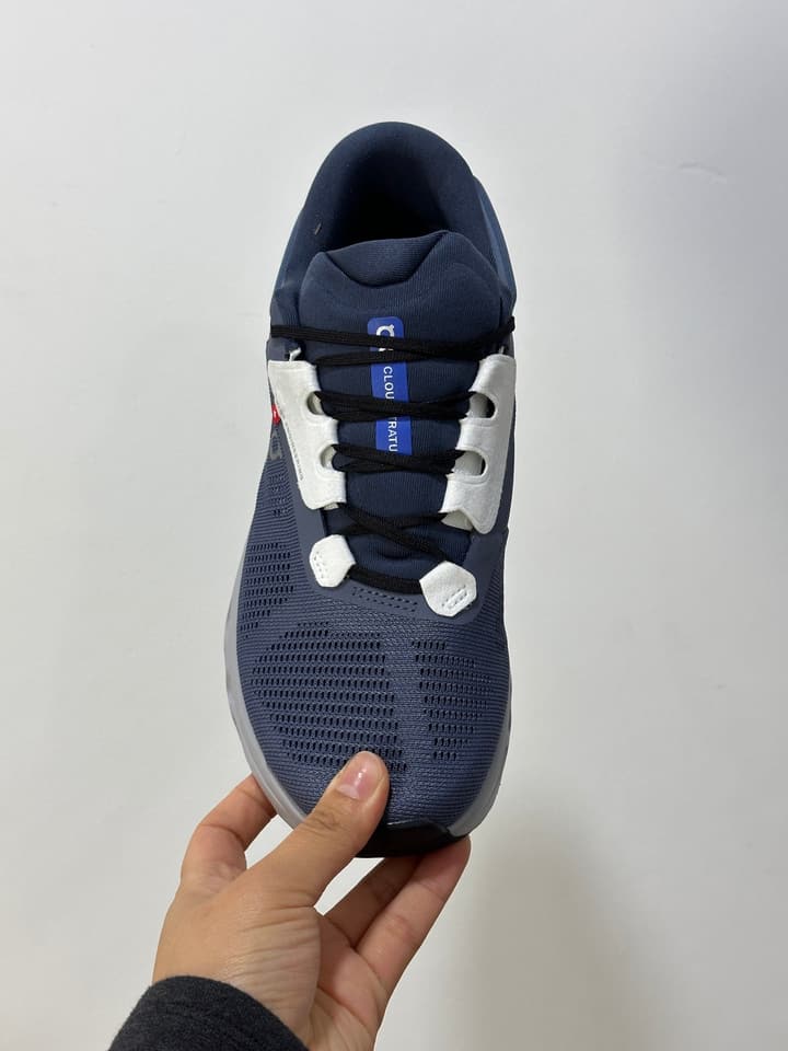 On x Roger Federer Cloudstratus 3 Special Edition Sneakers in All Black Red Accent
