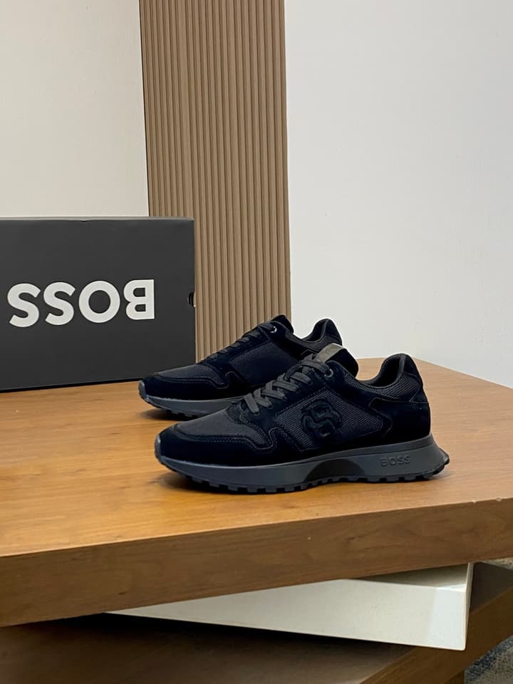 Boss Menswear Suede and Mesh Sneakers