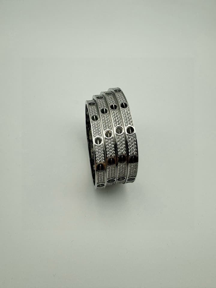 Cartier LOVE Pave Bracelet in Rose Gold Tone Bracelet