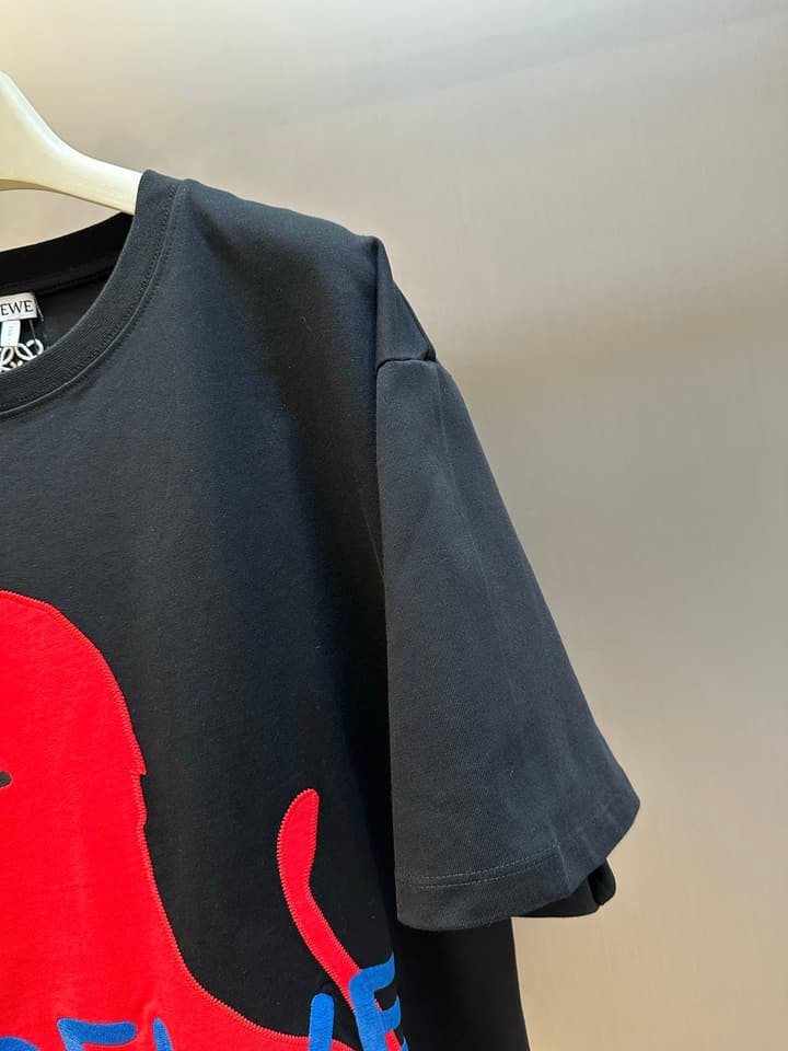 Loewe Anniversary Monster Crewneck T-Shirt in Black