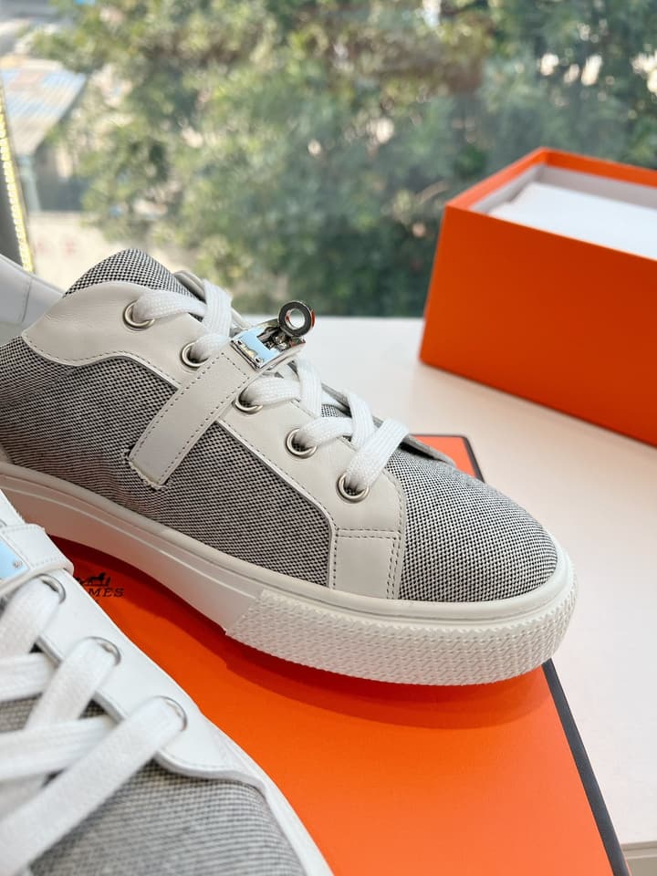 Hermès Bouncing Men's Sneakers in Black Leather