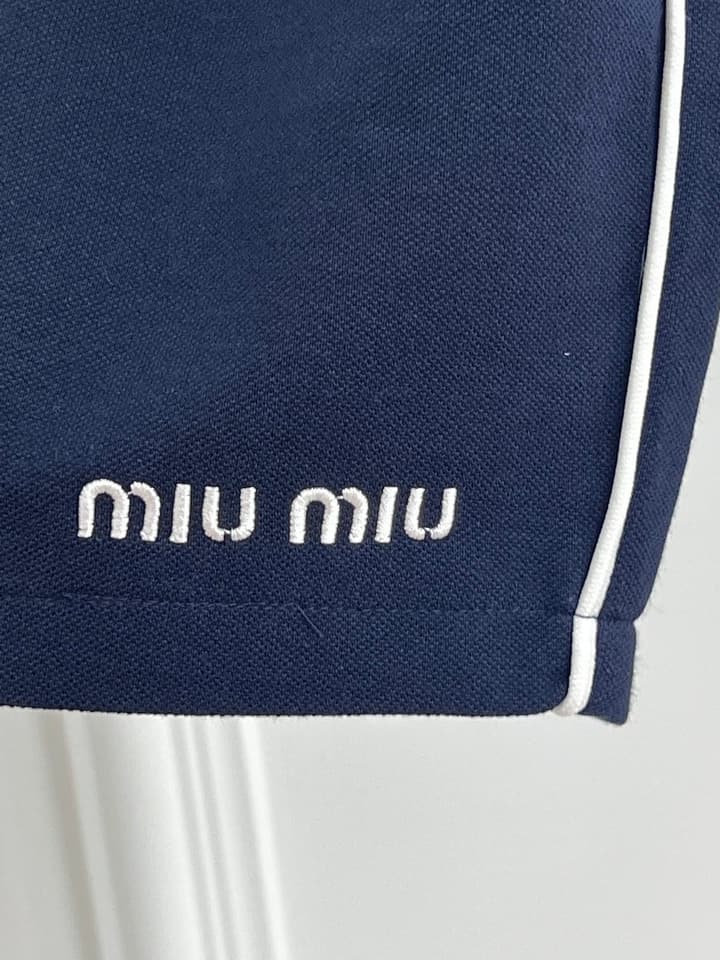 Miu Miu Pique Cotton Skirt – 25SS Spring/Summer Collection