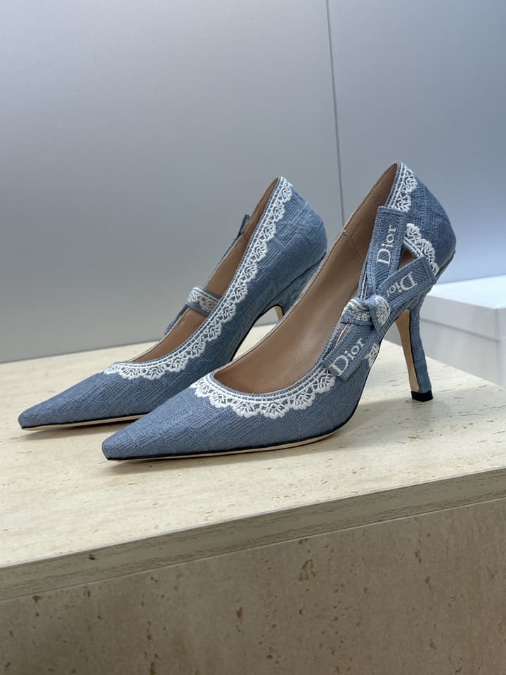 Dior J'Adior Dentelle Jelly Bow Pumps – 2026 Early Spring Collection in Black 6.5cm Heel