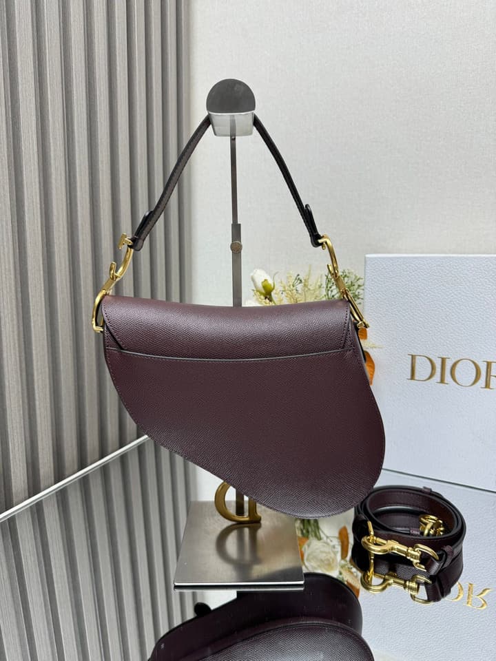 Dior Saddle Bag – Wine Red in Burgundy Red