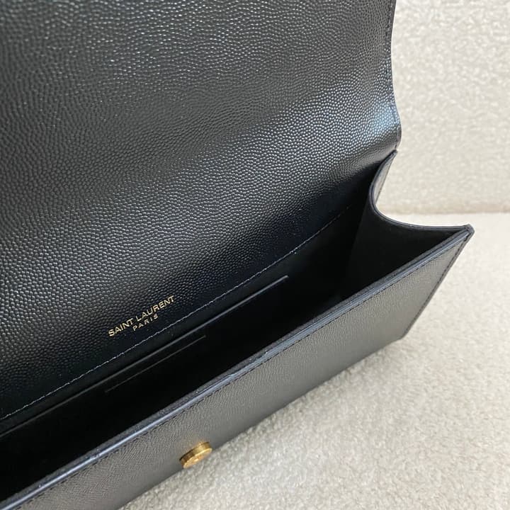 Saint Laurent Kate Classic Clutch Bag in Matte Black