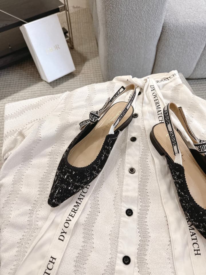 Dior J'Adior Embroidered Kitten Heel Sandals in Defined Black Oblique