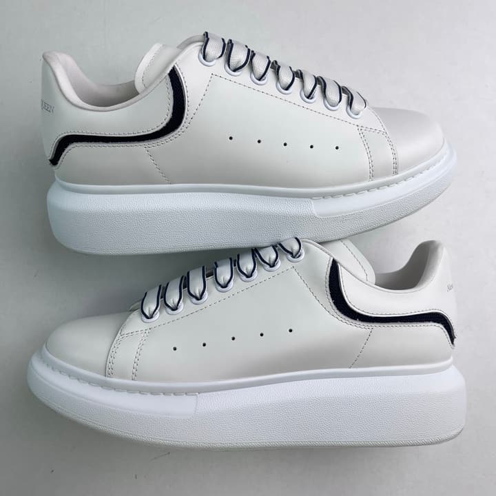 Alexander McQueen Oversized Platform Sneakers in All White Textured