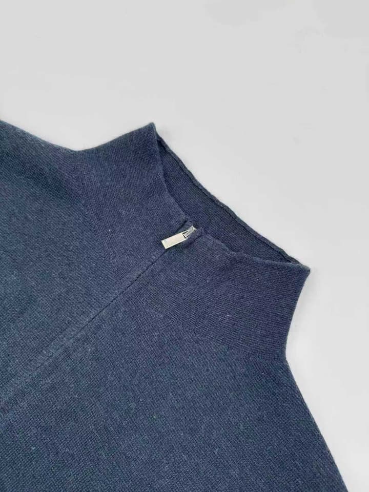 Dior Icon Zipper Sweater Cardigan in Deep Navy Blue