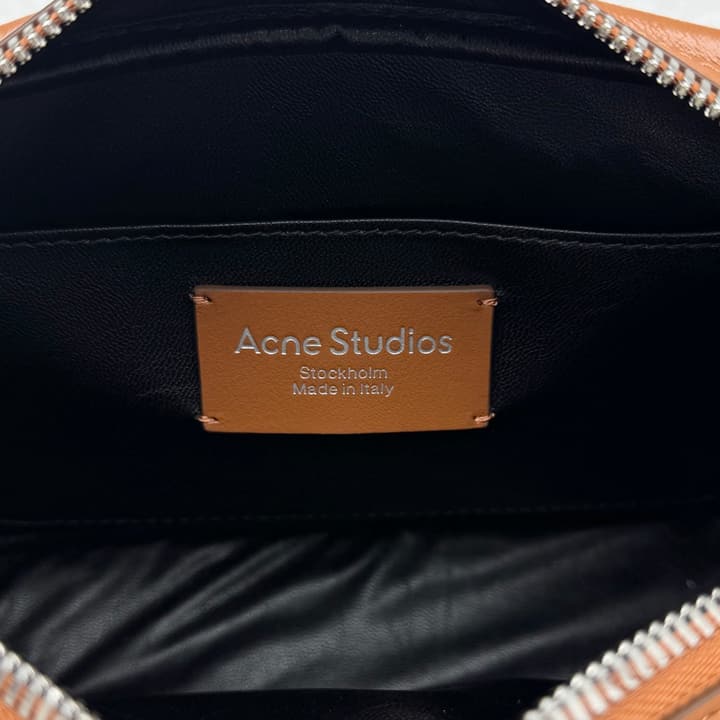 Acne Studios Retro Collapsed Camera Bag in Chocolate