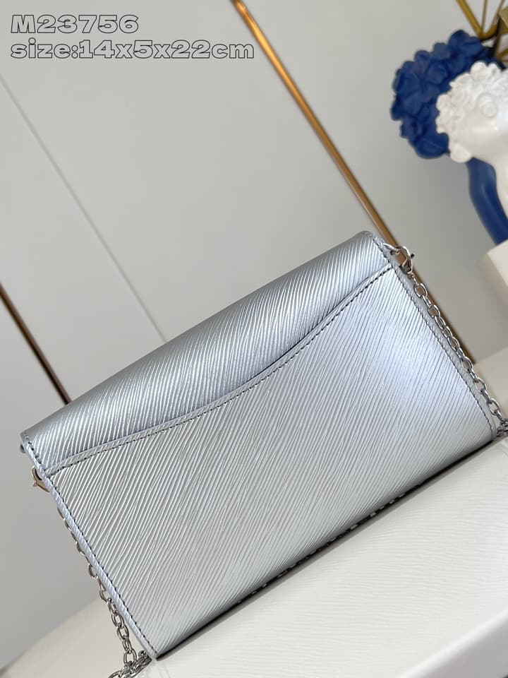 Louis Vuitton Pochette Louise Chain Bag in Beige