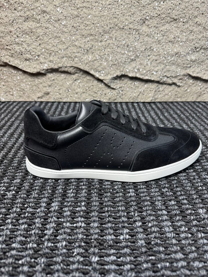 Hermès Laser-Punched H Nappa Calfskin Sneakers in Black