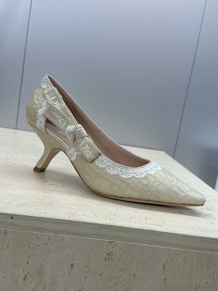 Dior J'Adior Dentelle Jelly Bow Pumps – 2026 Early Spring Collection in Black 6.5cm Heel