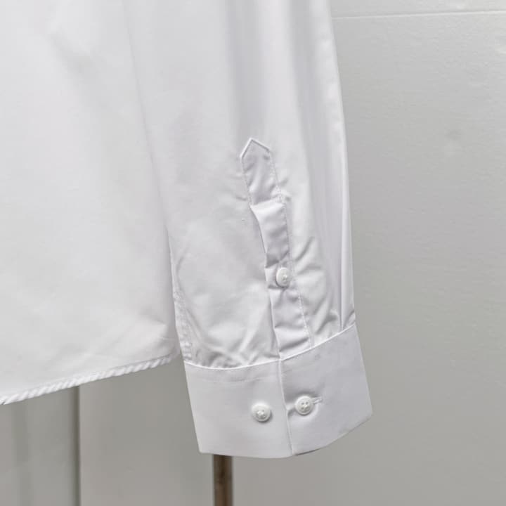 Dior Classic CD Metal Placket Shirt in Bright White