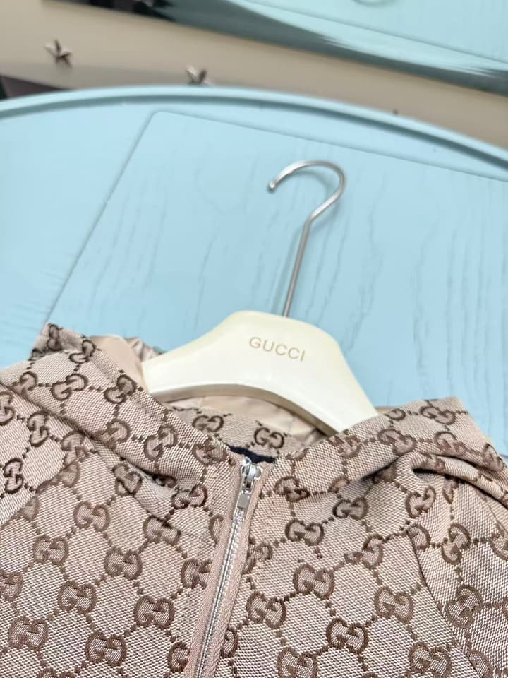Gucci Children's Trench Coat – Kids Collection – 2025SS in Beige Monogram