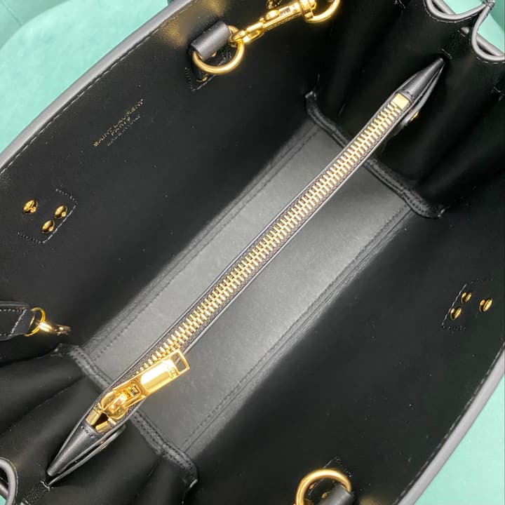 Saint Laurent Sac De Jour Satchel Bag in Gold