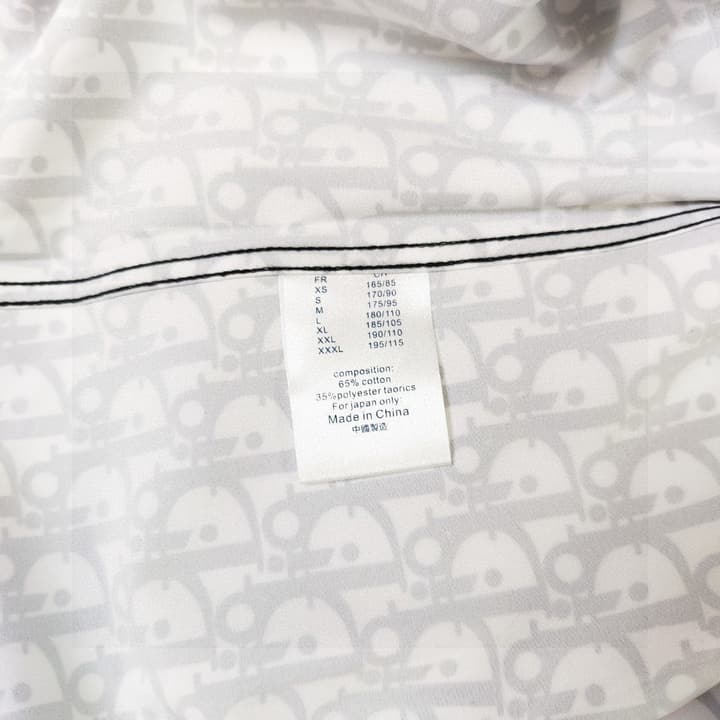 Dior Monogram Logo Casual Long-Sleeve Shirt – 2025SS in Black And White Monogram