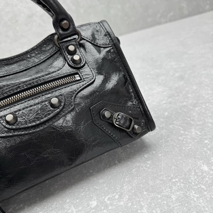 Balenciaga Le City Mini Bag – Oil-Waxed Black in Oil Wax Black