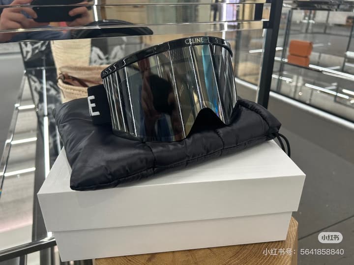 Celine Ski Goggles in Black Frame With Black Strap