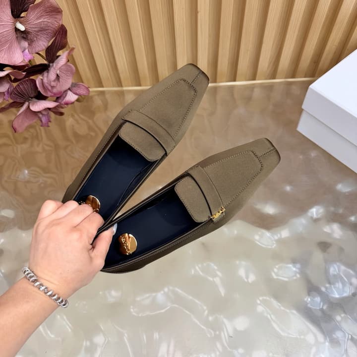 Saint Laurent Silk Chain Mules – Spring/Summer Collection – 26S in Beige