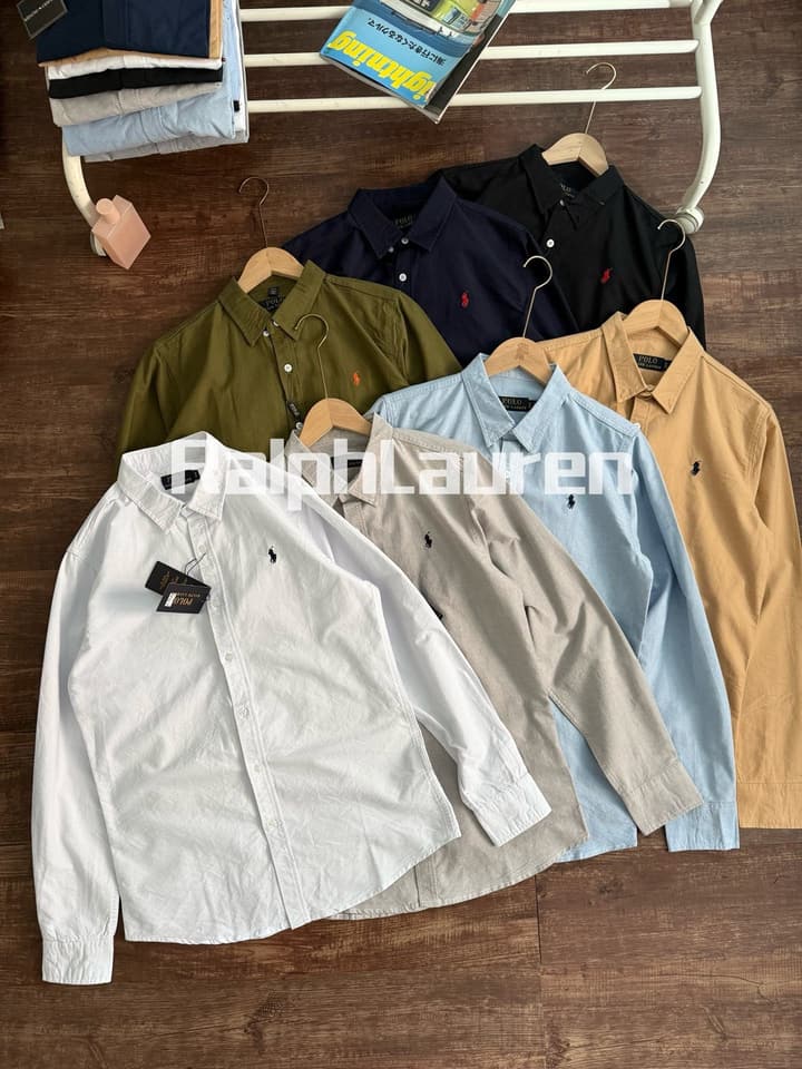 Ralph Lauren Oxford Long-Sleeve Shirt – 2025 Collection in Army Green