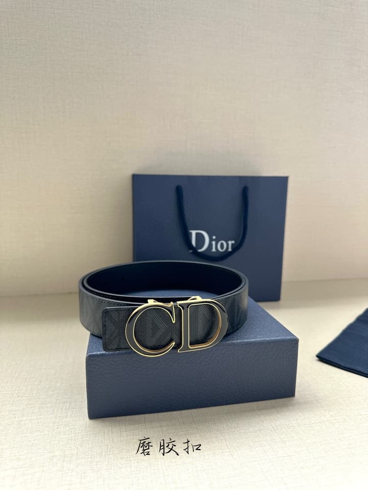 Dior CD Diamond Reversible Belt