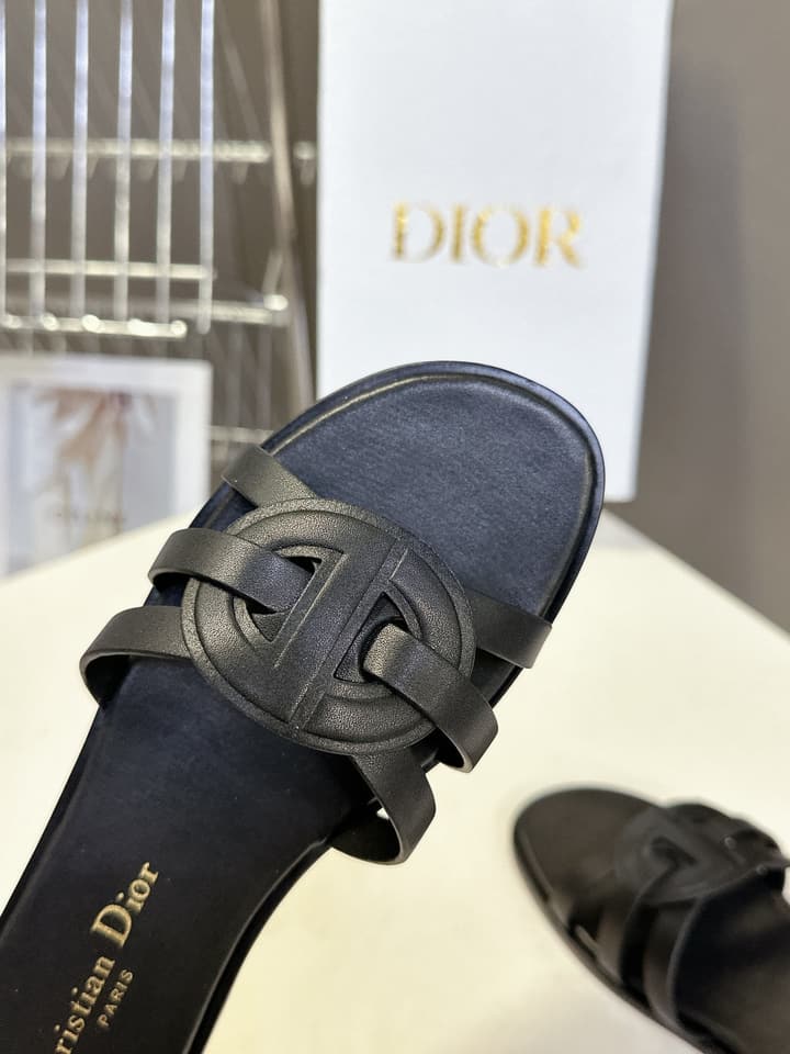 Dior CD Slides – 25SS in Black