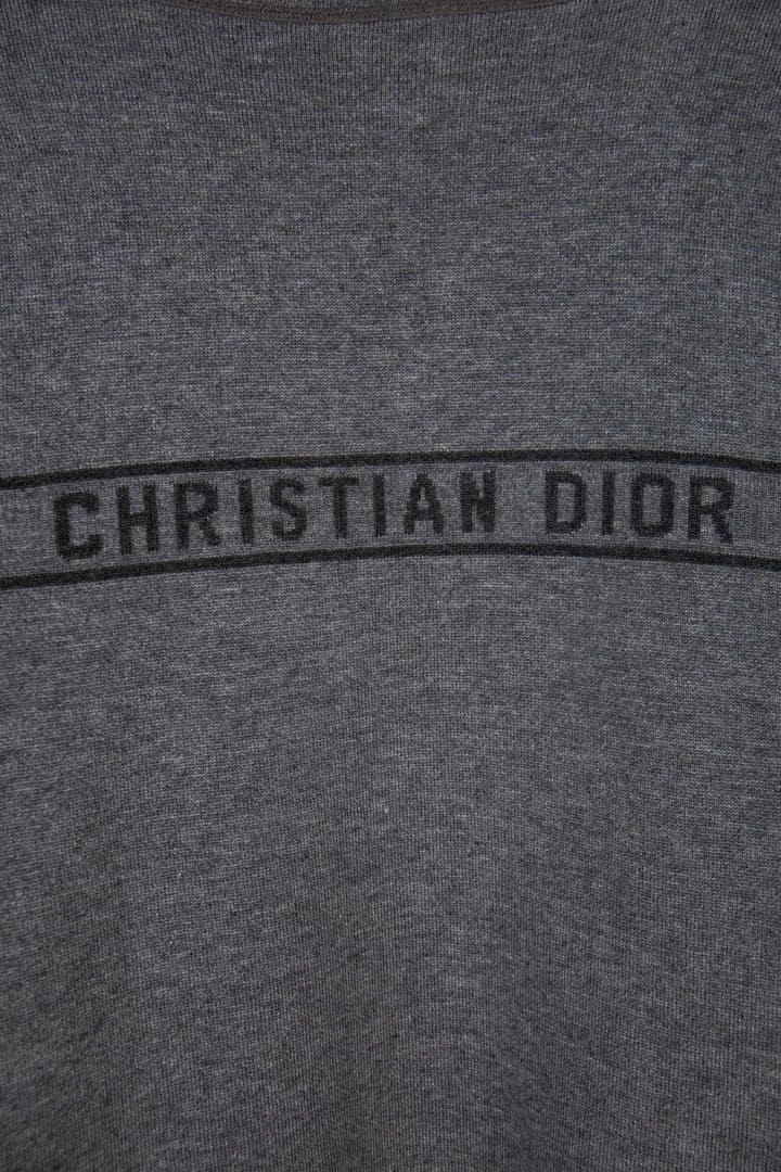 Dior Monogram Jacquard Zipper Cardigan – 24SS in Grey With Black Stripes