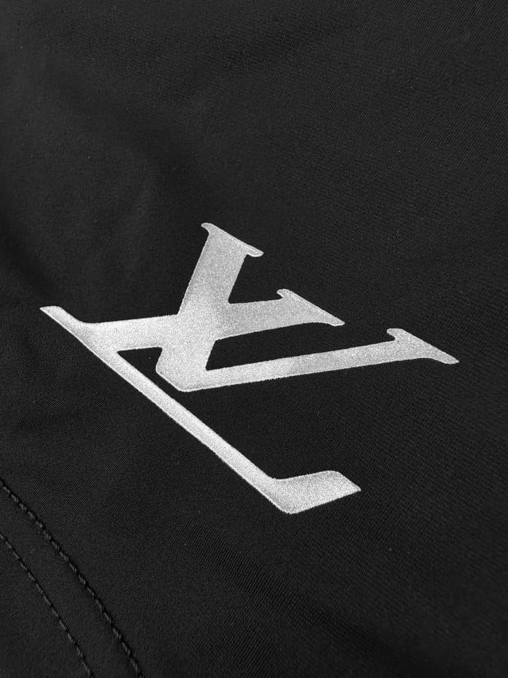 Louis Vuitton Double-Layer Sports Shorts in Matte Black