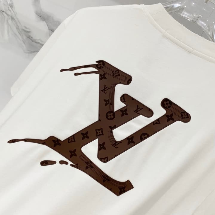 Louis Vuitton Washed Retro Distressed Logo T-Shirt in Black