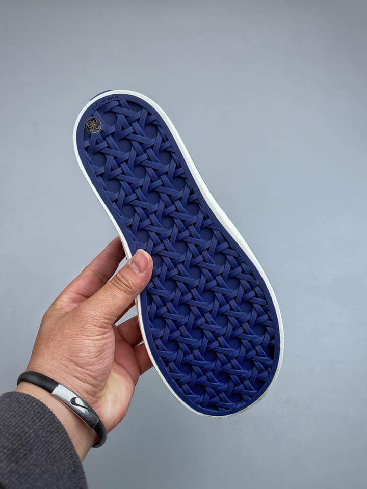 Dior Saltwind Oblique Lace Canvas Sneakers in Navy Blue Oblique With White Lace