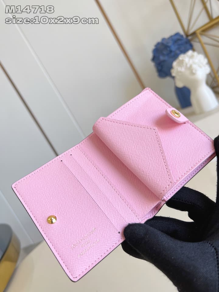 Louis Vuitton Charms Pocket Wallet in Monogram With Gold Disc Charm