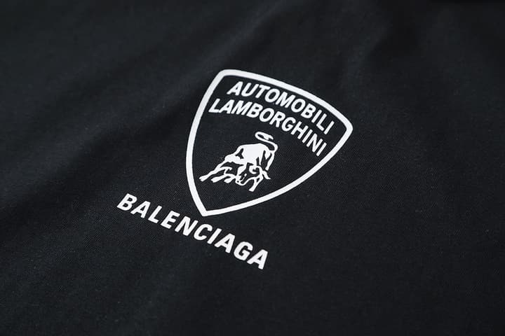 Balenciaga Lamborghini Collaboration Printed T-Shirt – 26SS in Black
