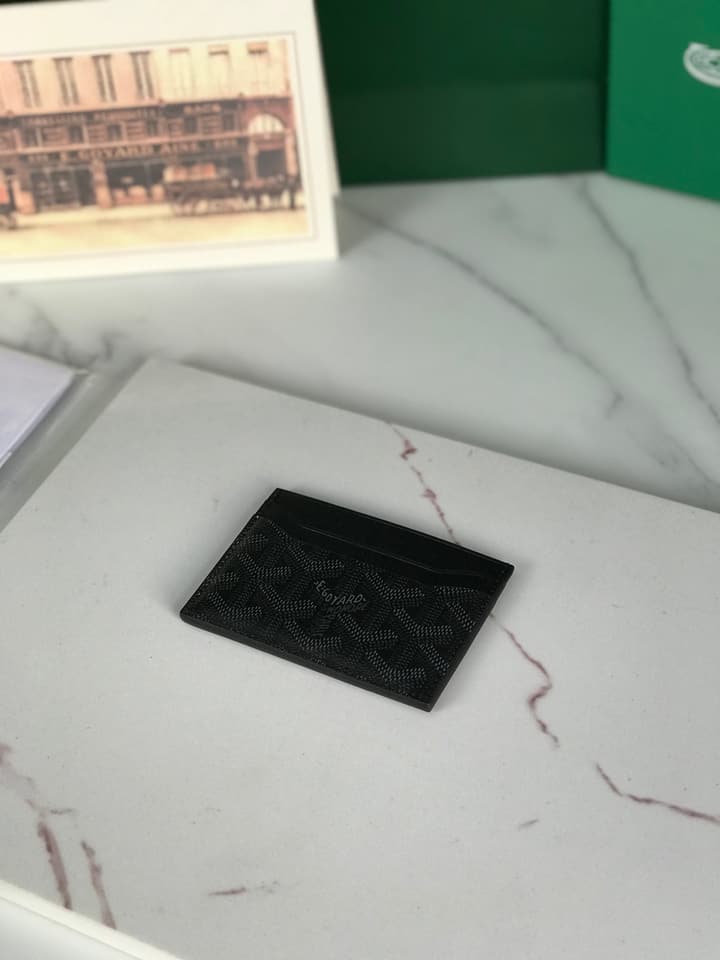 Goyard Card Holder in Black Pattern