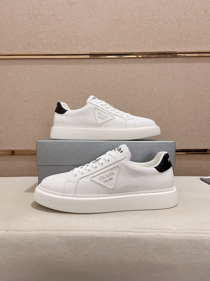 Prada Men's Air Cushion Sneakers in Dark Grey Monochromatic