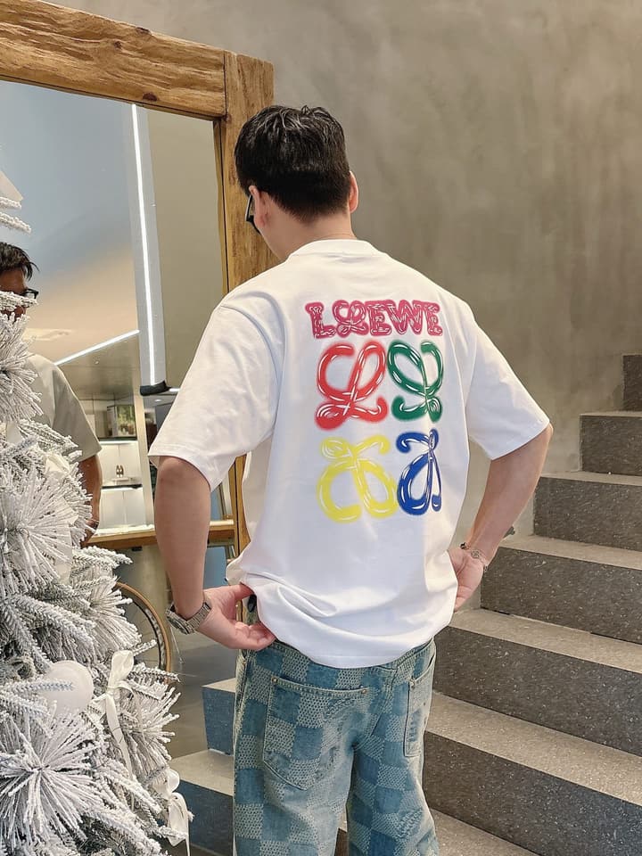 Loewe 2026 Summer Short-Sleeve T-Shirt – 2026 Summer Collection in White