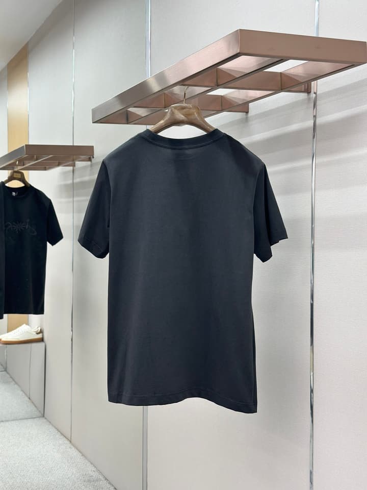 Dior Pattern Embroidered Crewneck T-Shirt in Washed Grey