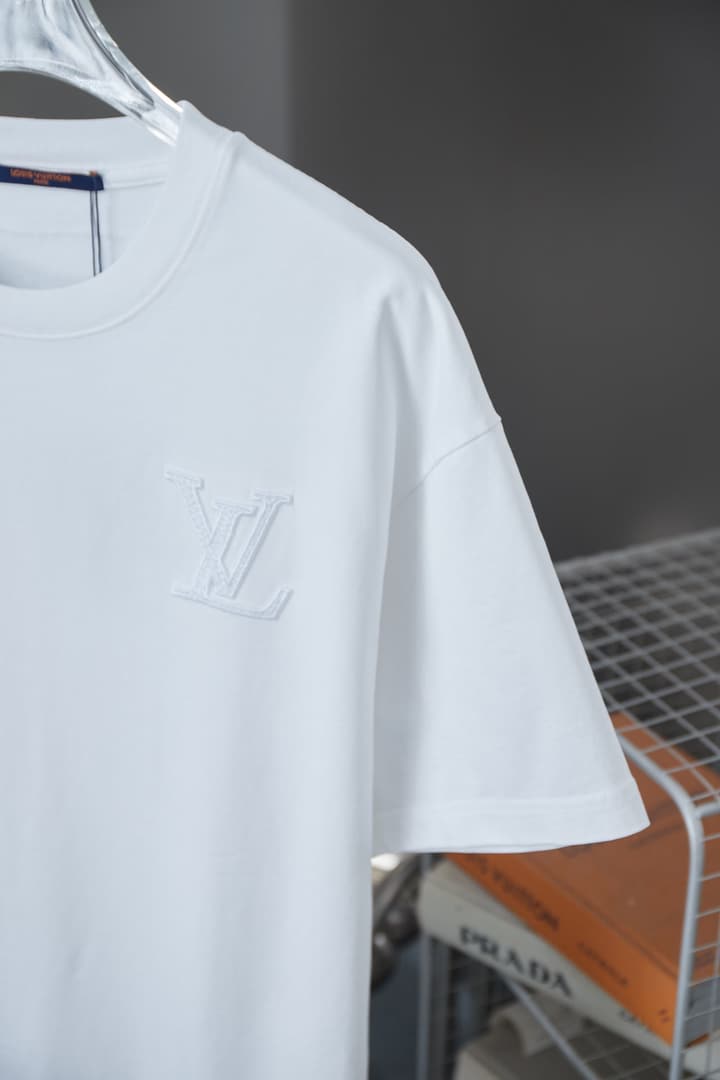 Louis Vuitton Embroidered Logo T-Shirt – 26SS Early Spring Collection in Black