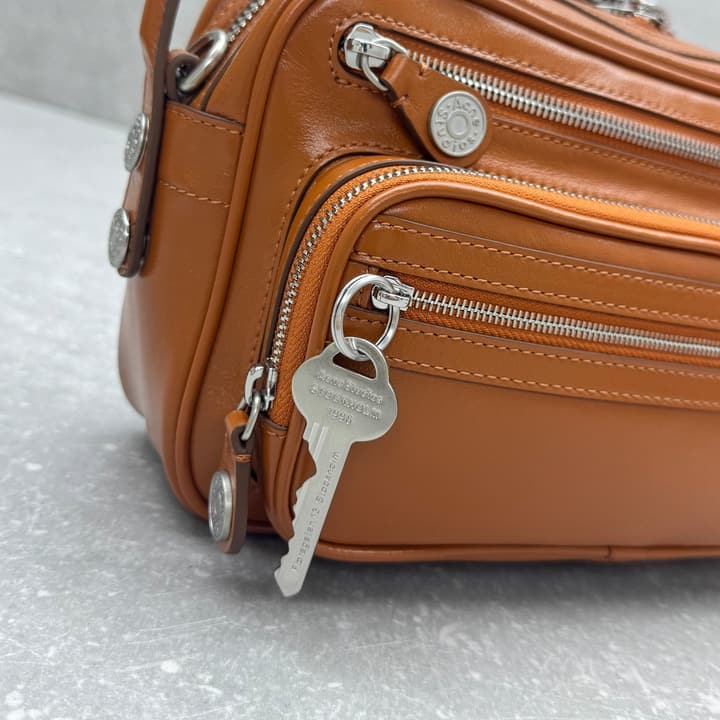 Acne Studios Retro Collapsed Camera Bag in Chocolate
