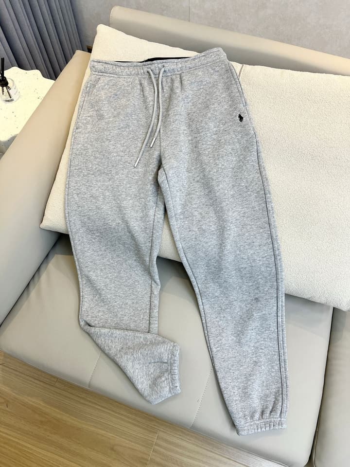 Ralph Lauren Embroidered Fleece Jogger Sweatpants in Black