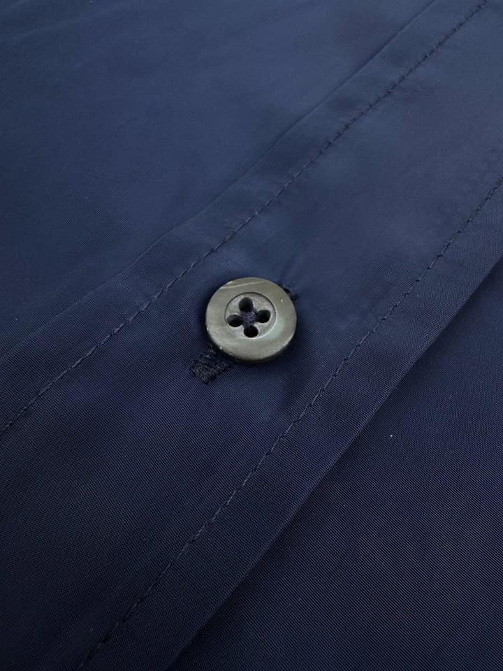 Prada Triangle Logo Re-Nylon Shirt in Deep Sea Blue