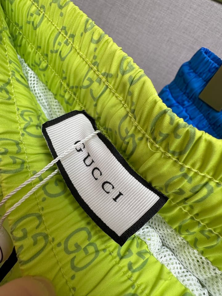Gucci Men's Casual Beach Shorts – 2025SS in Beige GG Monogram