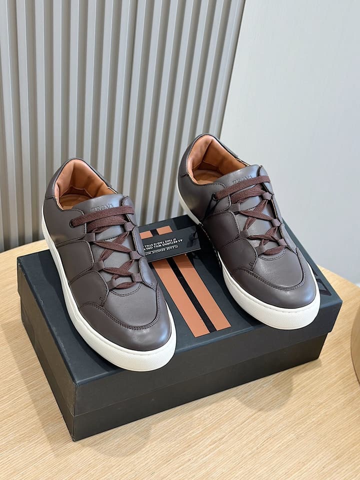 Zegna Tiziano Couture Sneakers in Black With Matching Laces